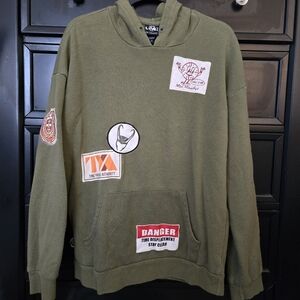 Disney Our Universe Marvel Loki Patch Hoodie Adult Unisex Size Medium